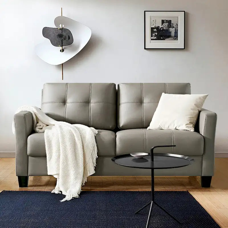 Ainfox 57.50 Faux Leather Loveseat