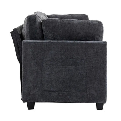 111.42 Chenille Upholstered Three Seater Sofa