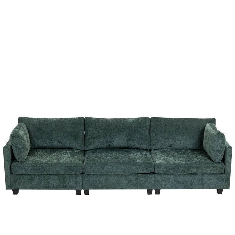 111.42 Chenille Upholstered Three Seater Sofa