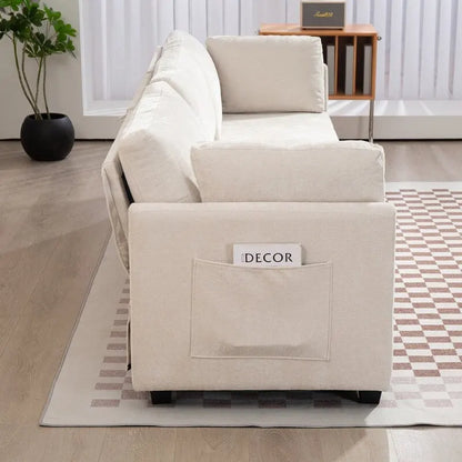 111.42 Chenille Upholstered Three Seater Sofa