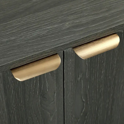 HOMCOM Fluted Sideboard Buffet Cabinet, 55 Modern Accent Console Cabinet with 4 Doors, 2 Adjustable Shelves and 5 Wood Legs