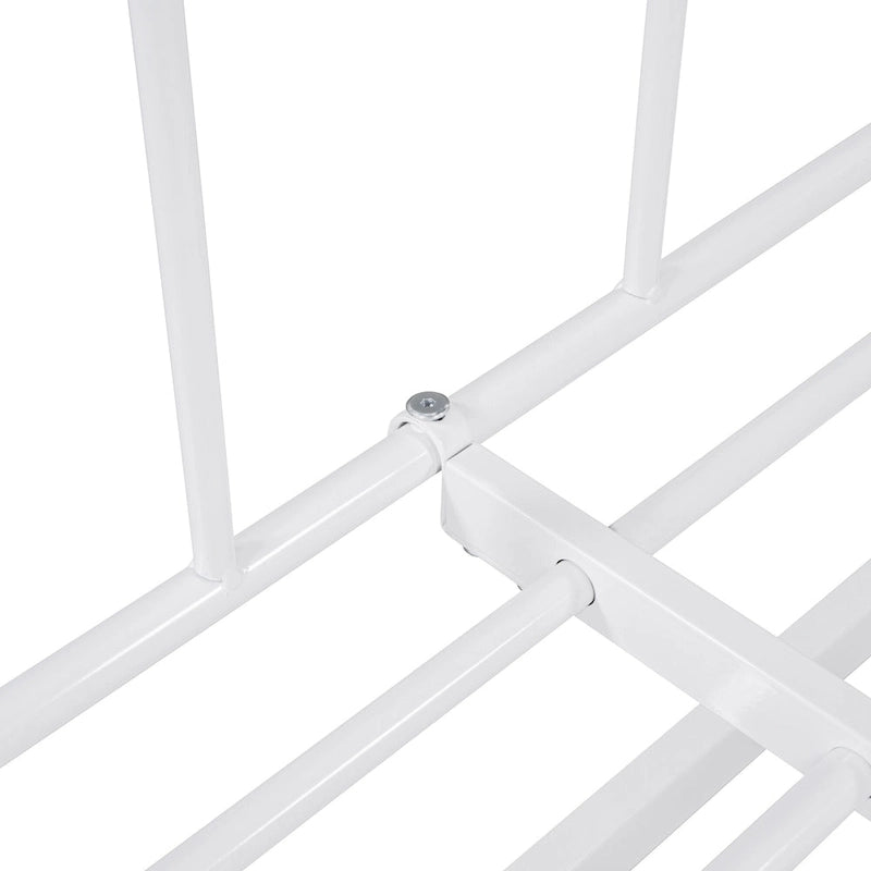 Metal Daybed with Curved Handle Design and Twin Size Trundle for Bedroom