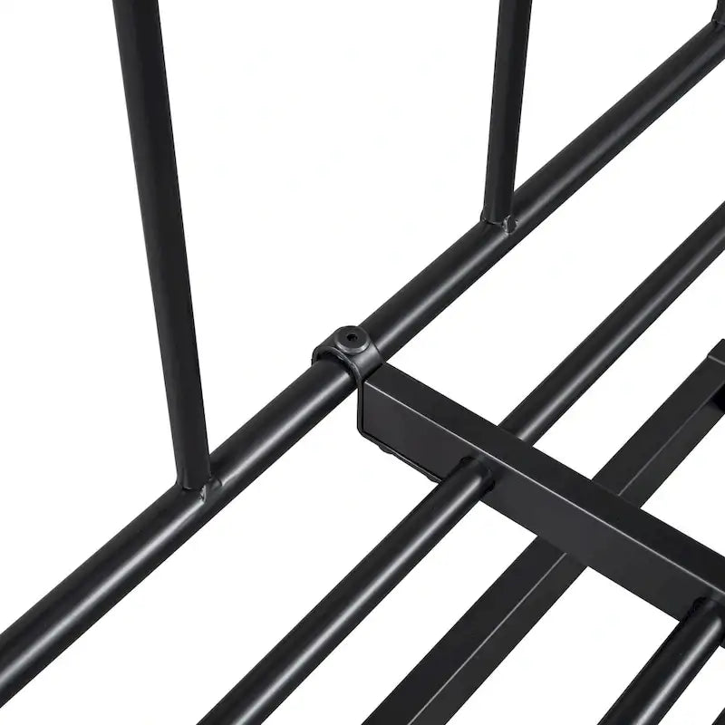 Metal Daybed with Curved Handle Design and Twin Size Trundle for Bedroom