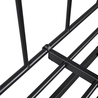 Metal Daybed with Curved Handle Design and Twin Size Trundle for Bedroom