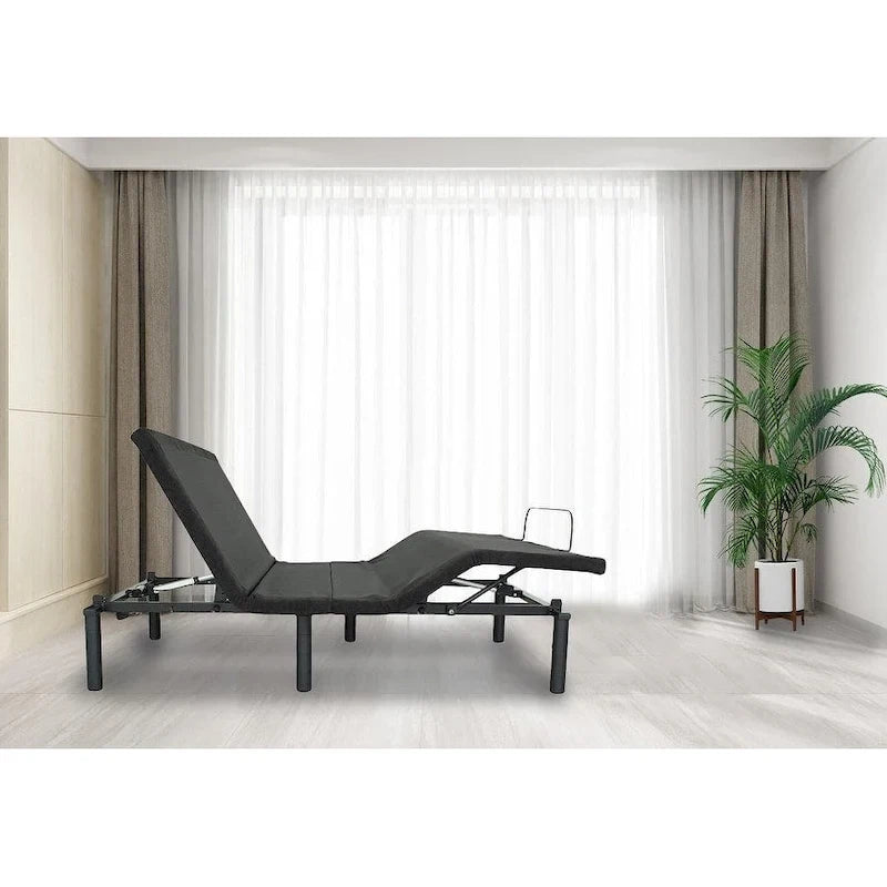 Antique Black Queen Size Adjustable Electric Bed Base with Remote Control