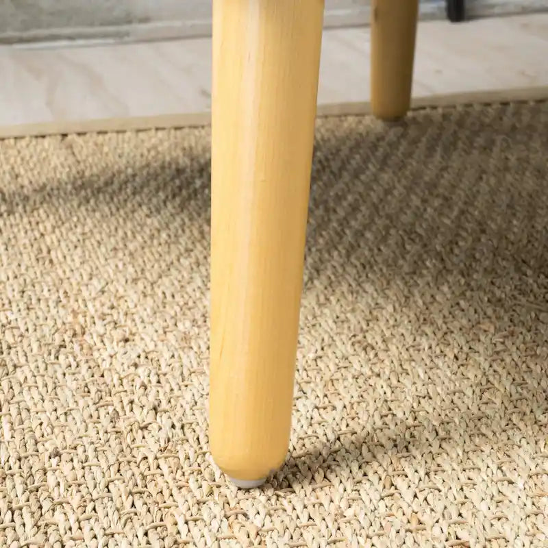 Modern 25 Upholstered Button Tufted Arm Chair with Rubber Wood Legs for Living Room