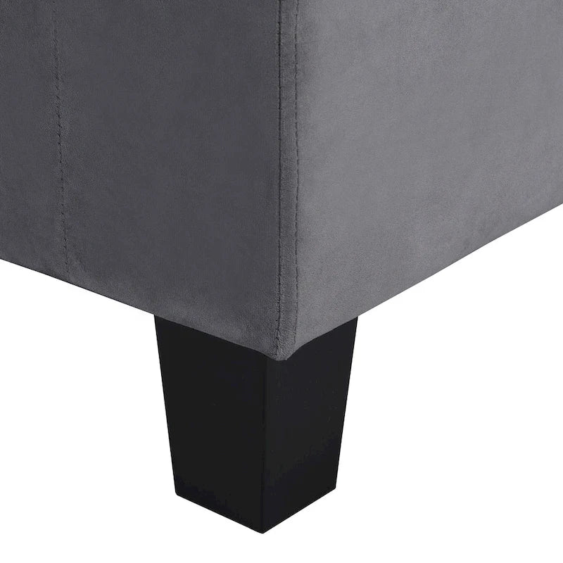 Grey 97.8 Modern 4-Seat Sofa Set with Storage Chaise