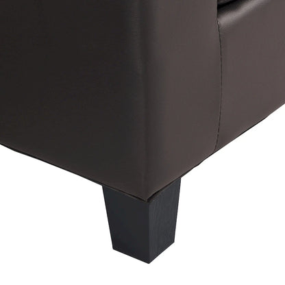 Brown 96.06 Modern L-Shaped 4 Seater Sectional Sofa with Chaise Lounge, Cup Holders, and Throw Pillows