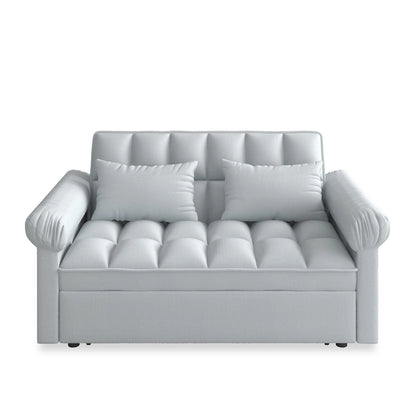 56 Foam 2-Seater Sofa Bed with Pull-Out Sleeper and Adjustable Backrest