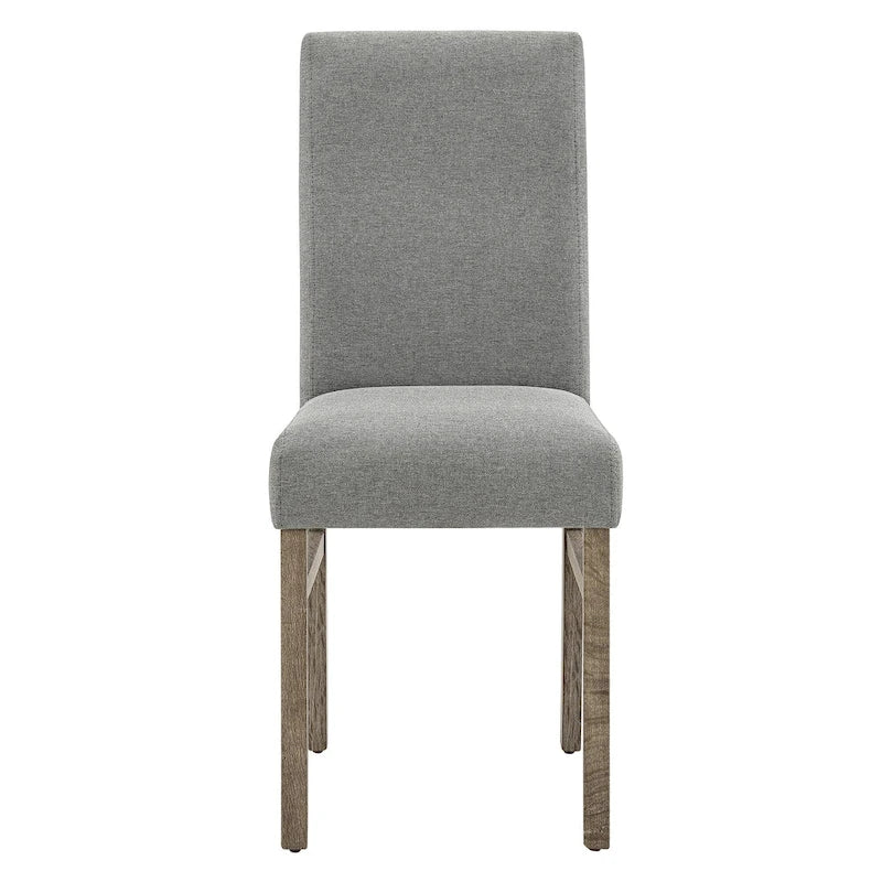 Rustic Style 5-Piece Dining Set with Rectangular Small Space Table and 4 Upholstered Dining Chairs