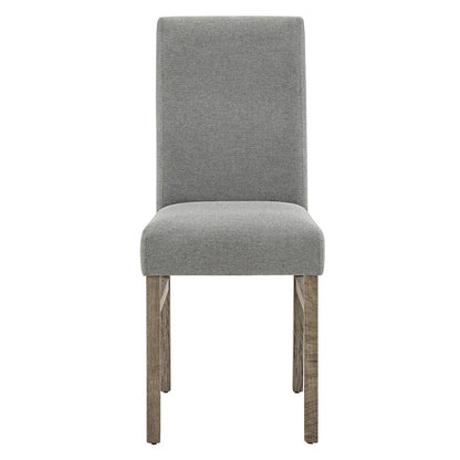 Rustic Style 5-Piece Dining Set with Rectangular Small Space Table and 4 Upholstered Dining Chairs