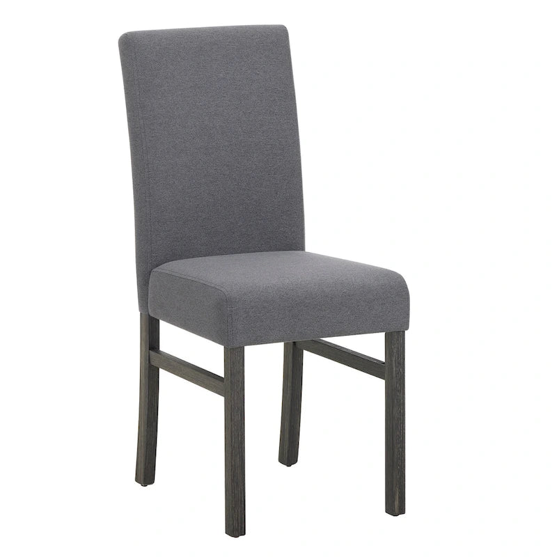 Rustic Style 5-Piece Dining Set with Rectangular Small Space Table and 4 Upholstered Dining Chairs