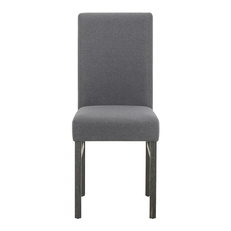 Rustic Style 5-Piece Dining Set with Rectangular Small Space Table and 4 Upholstered Dining Chairs