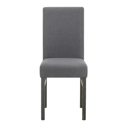 Rustic Style 5-Piece Dining Set with Rectangular Small Space Table and 4 Upholstered Dining Chairs