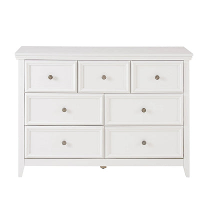 Farmhouse Modern 7-Drawer Horizontal Dresser, Cabinet, Storage Clothes, Storage Drawers Cabinet for Living Room