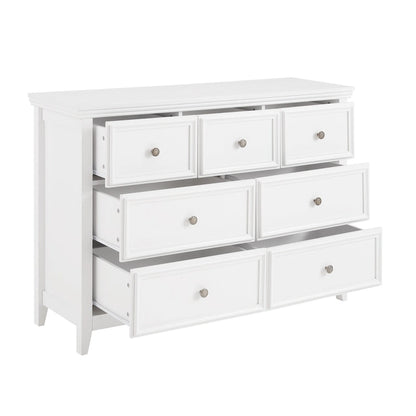 Farmhouse Modern 7-Drawer Horizontal Dresser, Cabinet, Storage Clothes, Storage Drawers Cabinet for Living Room