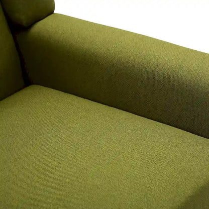 Linen Upholstered Accent Chair Wingback Armchair Set of 2