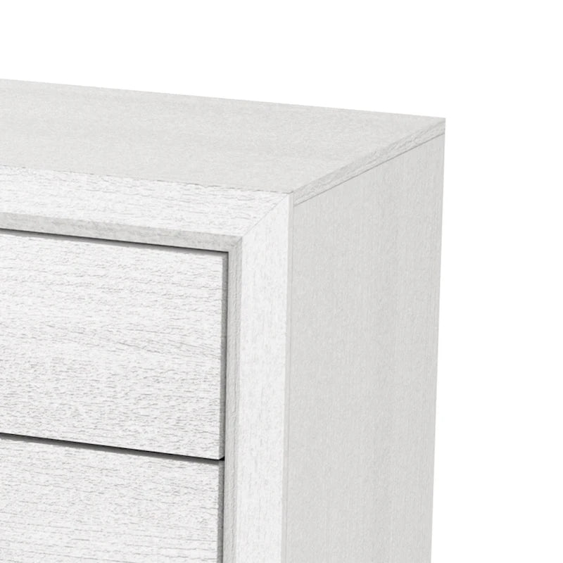 51 Tall Modern White Wood 5-drawer Storage Chest with Metal Pull