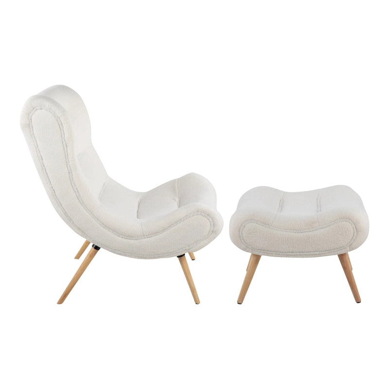 Carson Carrington Grega Chair with Ottoman