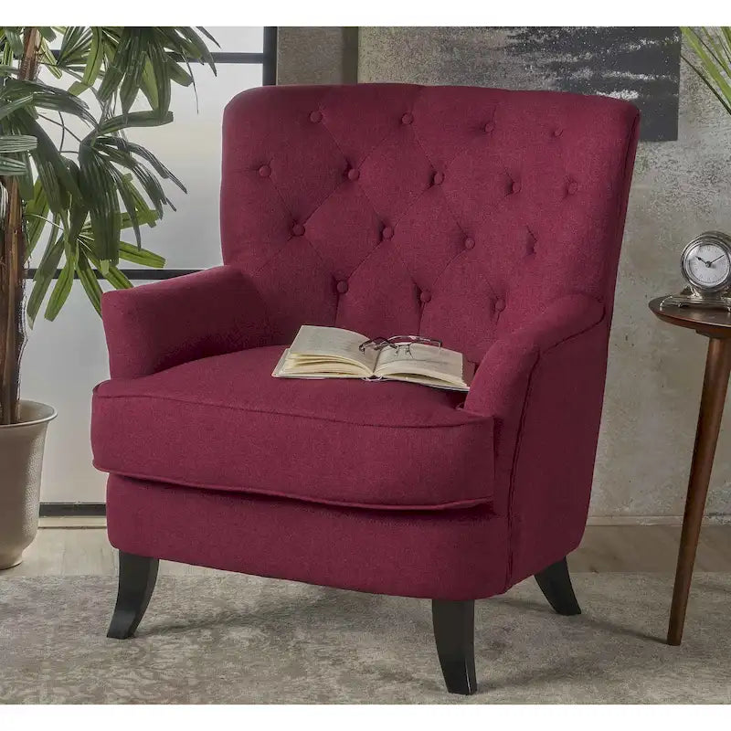 Anikki Tufted Fabric Club Chair by Christopher Knight Home