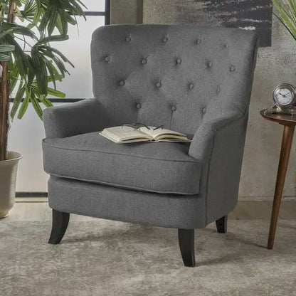 Anikki Tufted Fabric Club Chair by Christopher Knight Home