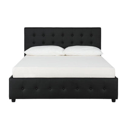 Avenue Greene Stefanie Black Faux Leather Upholstered Bed