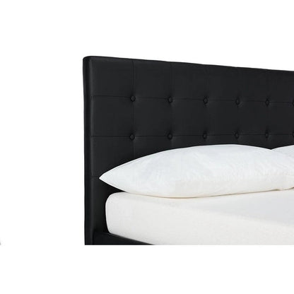 Avenue Greene Stefanie Black Faux Leather Upholstered Bed
