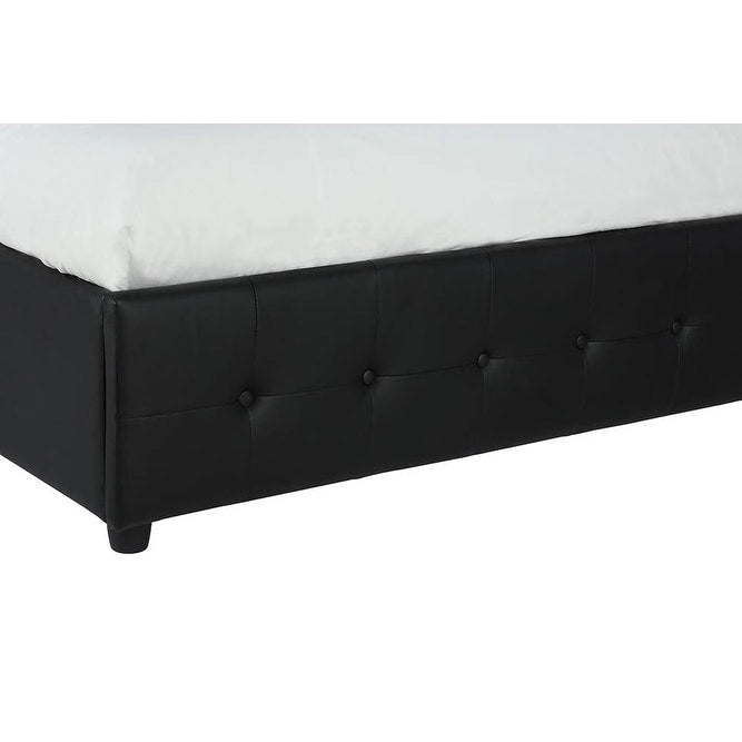 Avenue Greene Stefanie Black Faux Leather Upholstered Bed
