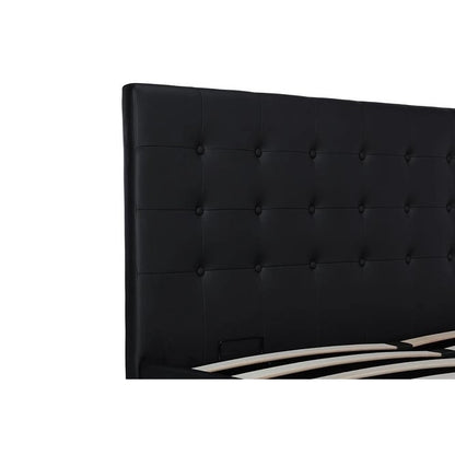 Avenue Greene Stefanie Black Faux Leather Upholstered Bed