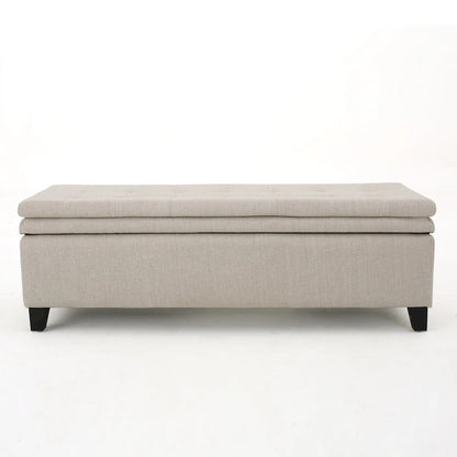 Brighton Tufted Linen Storage Bench by Christopher Knight Home