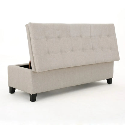 Brighton Tufted Linen Storage Bench by Christopher Knight Home