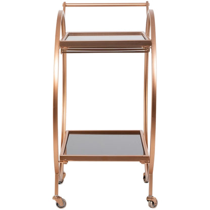 Contemporary Modern Iron 3 Tier Drink Bar Storage Cart - Gold, Silver, or Matte Black