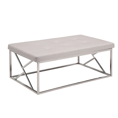 Nara Modern Faux Leather Tufted Accent Bench by Furniture of America