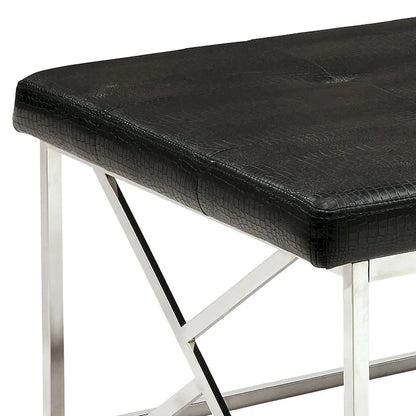 Nara Modern Faux Leather Tufted Accent Bench by Furniture of America