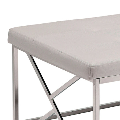 Nara Modern Faux Leather Tufted Accent Bench by Furniture of America