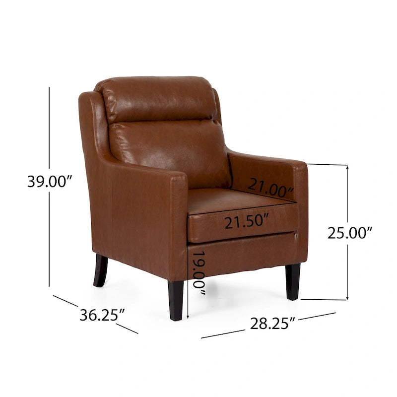 Bucklin Contemporary Pillow Tufted Club Chair by Christopher Knight Home