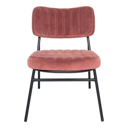 LeisureMod Set of 2 Marilane Velvet Accent Chairs with Velvet Upholstery & Sturdy Metal Frame for Home Office Lounge Living Room