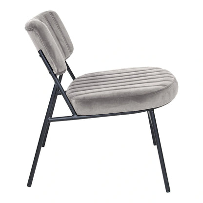 LeisureMod Set of 2 Marilane Velvet Accent Chairs with Velvet Upholstery & Sturdy Metal Frame for Home Office Lounge Living Room