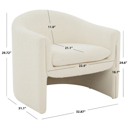 SAFAVIEH Couture Laylette Upholstered Accent Chair - 33 IN W x 31 IN D x 30 IN H