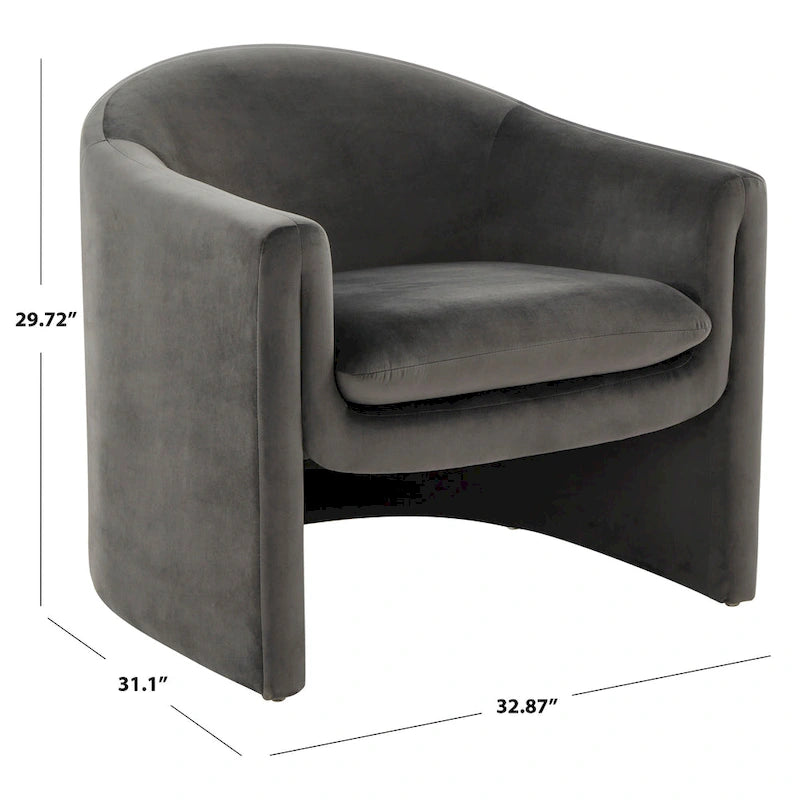 SAFAVIEH Couture Laylette Upholstered Accent Chair - 33 IN W x 31 IN D x 30 IN H