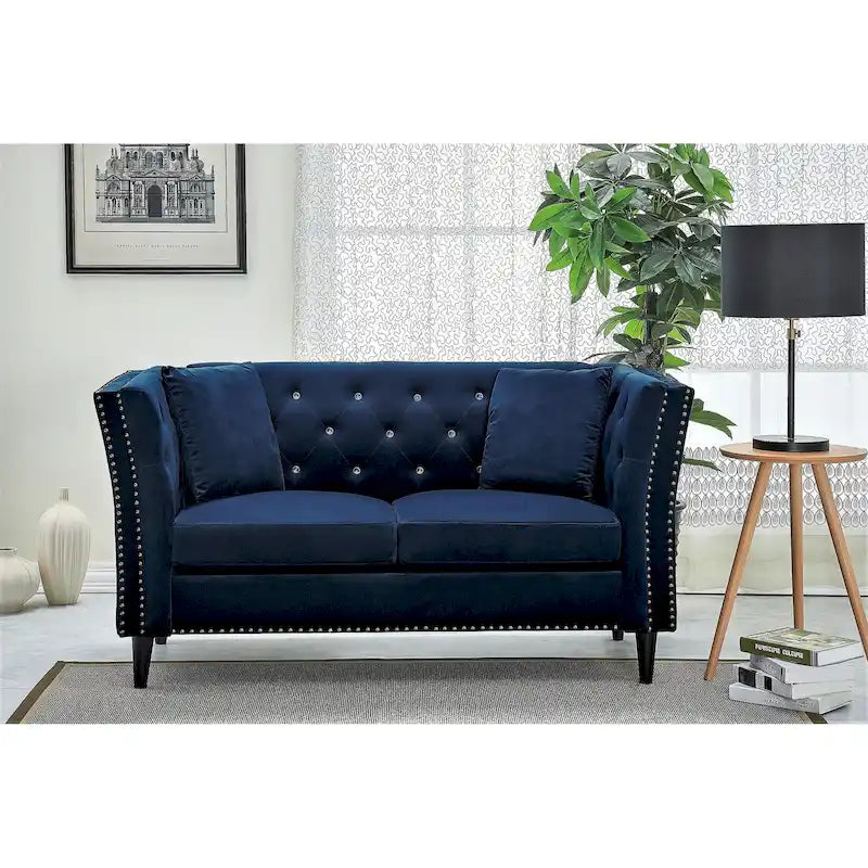 Gracewood Hollow Sukikim Velvet Loveseat