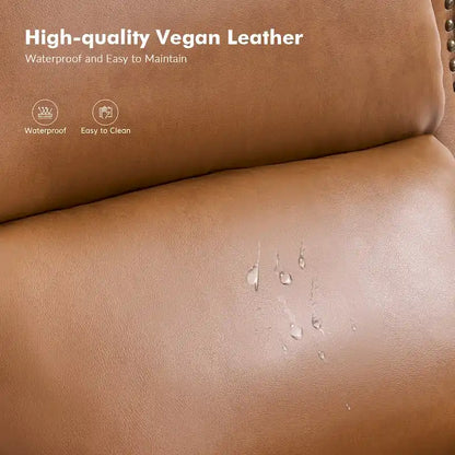Terri Traditional Vegan Leather Manual Push Back Recliner Set of 2 by HULALA HOME