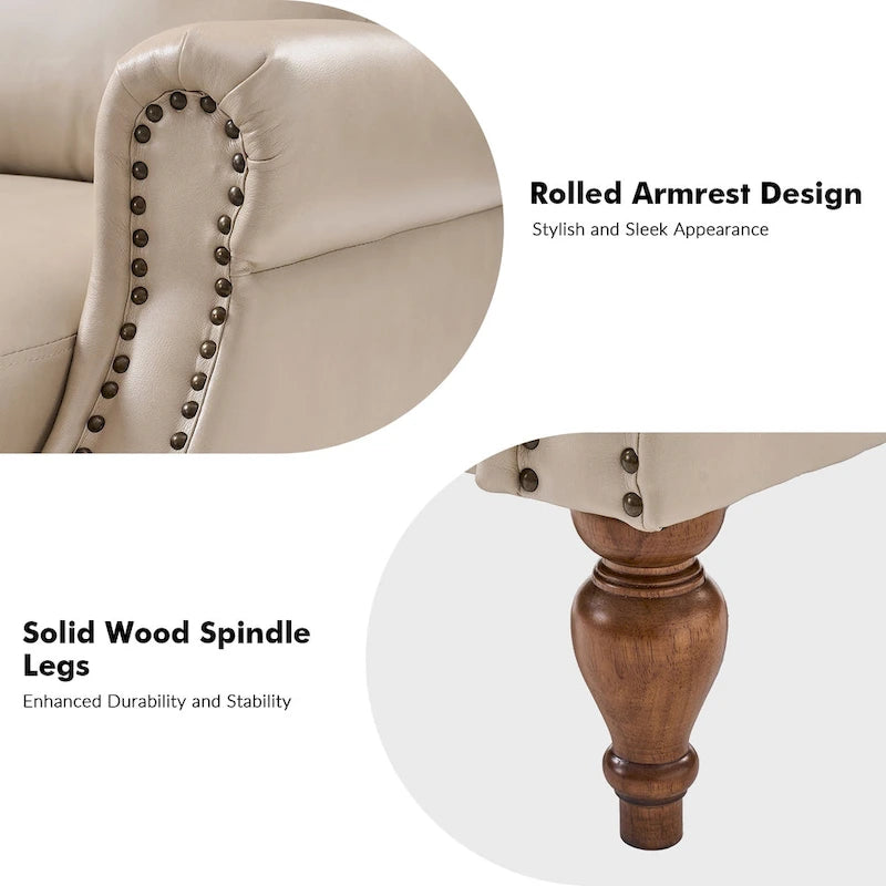 Terri Traditional Vegan Leather Manual Push Back Recliner Set of 2 by HULALA HOME