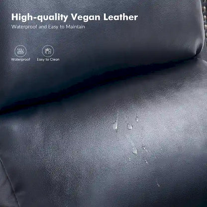 Terri Traditional Vegan Leather Manual Push Back Recliner Set of 2 by HULALA HOME