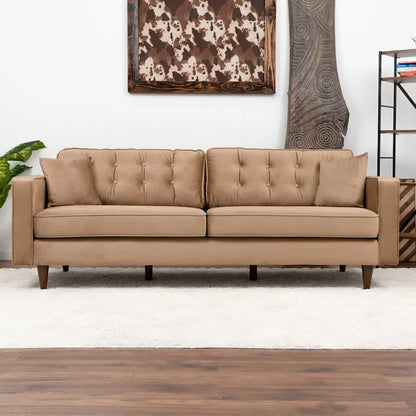 Orion Mid Century Modern Furniture Style Velvet Living Room Couch