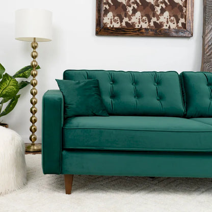 Orion Mid Century Modern Furniture Style Velvet Living Room Couch