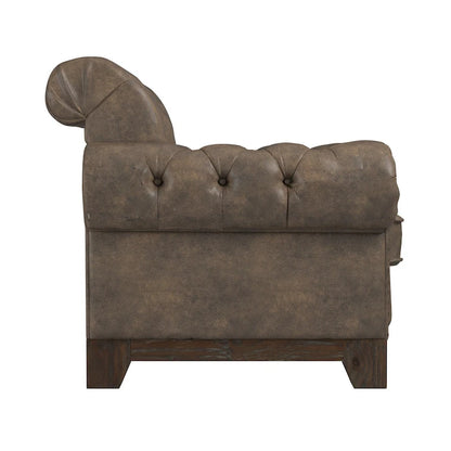 Greenwich Tufted Scroll Arm Nailhead Chesterfield Chair by iNSPIRE Q Artisan