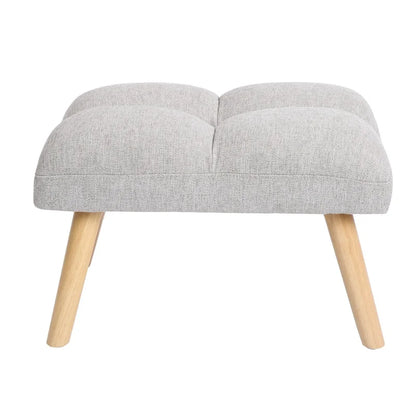 Fabric Armchair Accent Chair with Ottoman Set