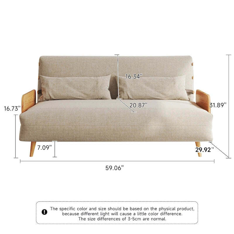JASIWAY 59.1 Modern Upholstered Sofa Bed