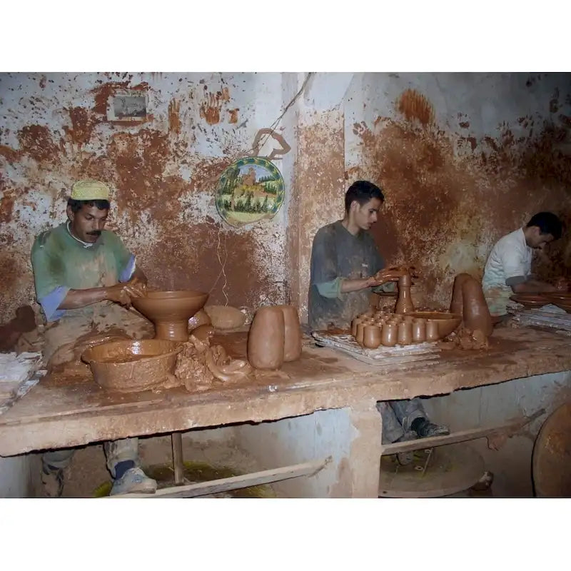 Handmade Multicolored Wood Coffee Table (Morocco)